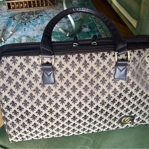 Brown Patterned Men's Travel Briefcase